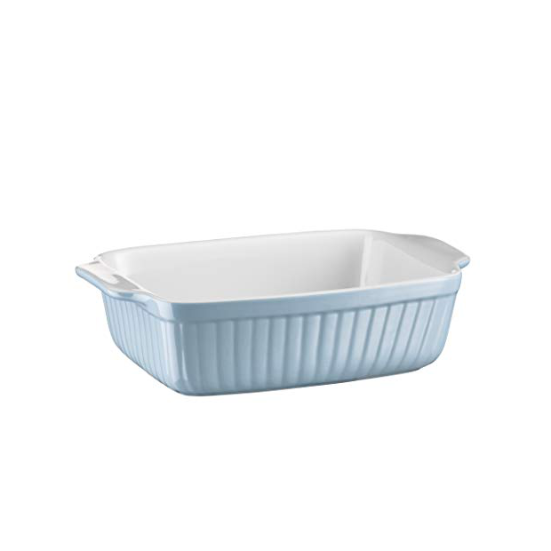 24,5 x 12,5 x 4,5 cm apta para lavavajillas HARLIANGXY color blanco cerámica resistente a arañazos y cortes Fuente de horno para lasaña rectangular 