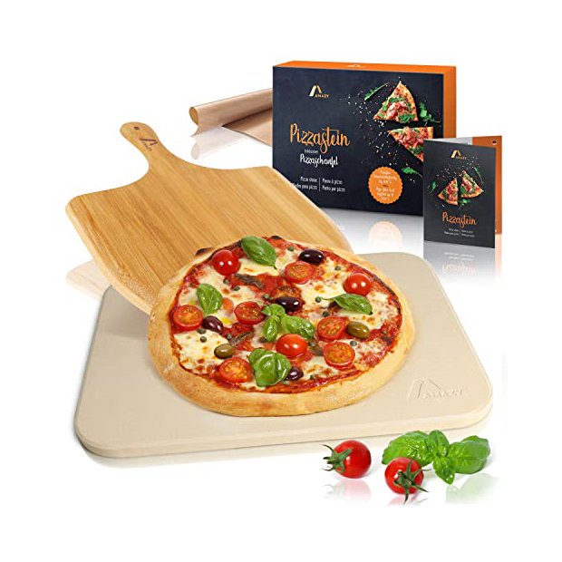 6 platos de pizza/parrilla color negro estilo italiano 32 cm